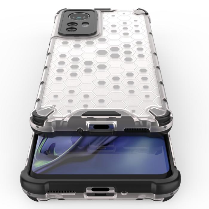 Bild 5,  Xiaomi 12 Skal Shockproof Honeycomb Vit - Teknikhallen.se