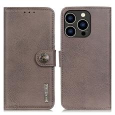 KHAZNEH KHAZNEH iPhone 16 Pro Fodral L&auml;der Khaki - Teknikhallen.se