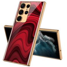 GKK GKK Galaxy S24 Ultra Skal H&auml;rdat Glas Electroplate Peacock Red - Teknikhallen.se