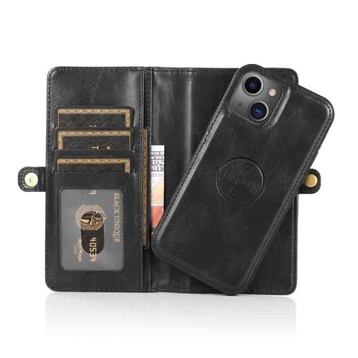 Bild 5,  iPhone 14 2in1 Flerfack Magnet Fodral / Skal Svart - Teknikhallen.se
