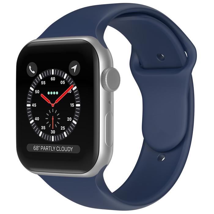 Bild 2, ColorPop Apple Watch 38/40/41/42 mm Silikon Armband (S/M) Midnight Blue - Teknikhallen.se