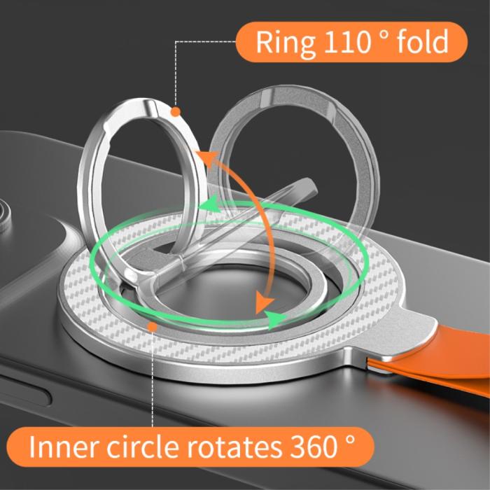 Bild 5,  MagSafe Magnetisk Ring Hållare/Stativ Svart - Teknikhallen.se
