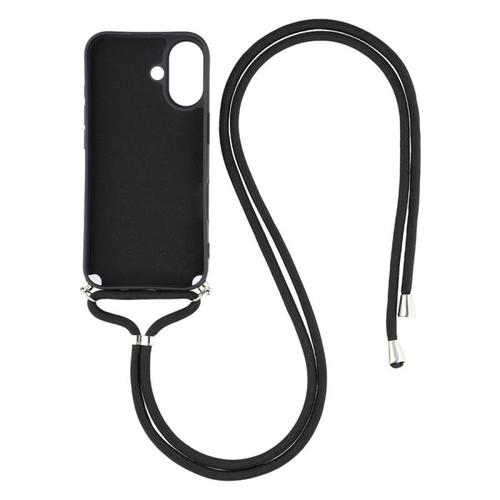 Bild 2,  iPhone 17 Skal TPU Med Mobilsnöre Svart - Teknikhallen.se