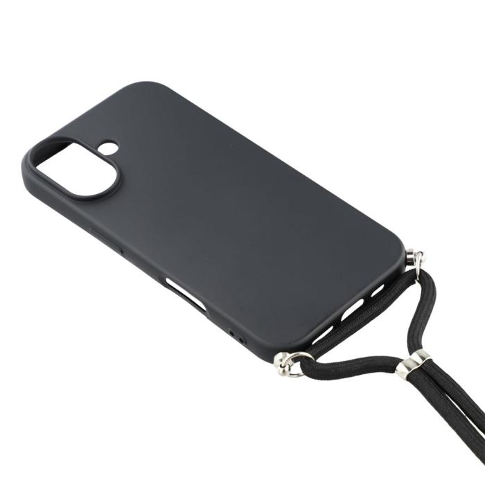 Bild 3,  iPhone 17 Skal TPU Med Mobilsnöre Svart - Teknikhallen.se