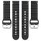  Klockarmband 22 mm Silikon Wave Design Mörk Grå - Teknikhallen.se