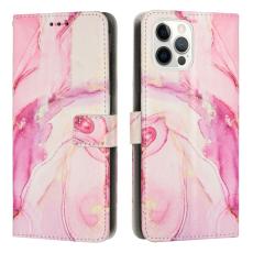  iPhone 15 Pro Fodral Marmor L&auml;der Ros&eacute;guld - Teknikhallen.se