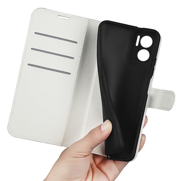 Bild 4,  Xiaomi Redmi 10 5G Fodral Litchi Läder Vit - Teknikhallen.se