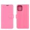  iPhone 12 Pro Max - Litchi Fodral - Rosa - Teknikhallen.se