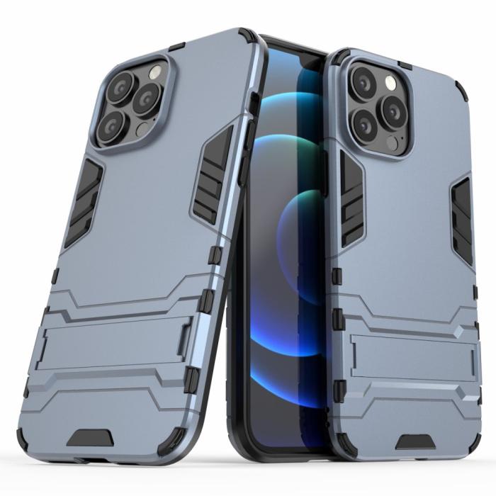 Bild 4,  iPhone 13 Pro Max - Hybrid Armor Skal Kickstand - Navy Blue - Teknikhallen.se