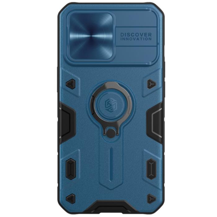 Bild 2, NILLKIN iPhone 13 Pro Max - NILLKIN CamShield Armor Hybrid Ring Skal - Blå - Teknikhallen.se