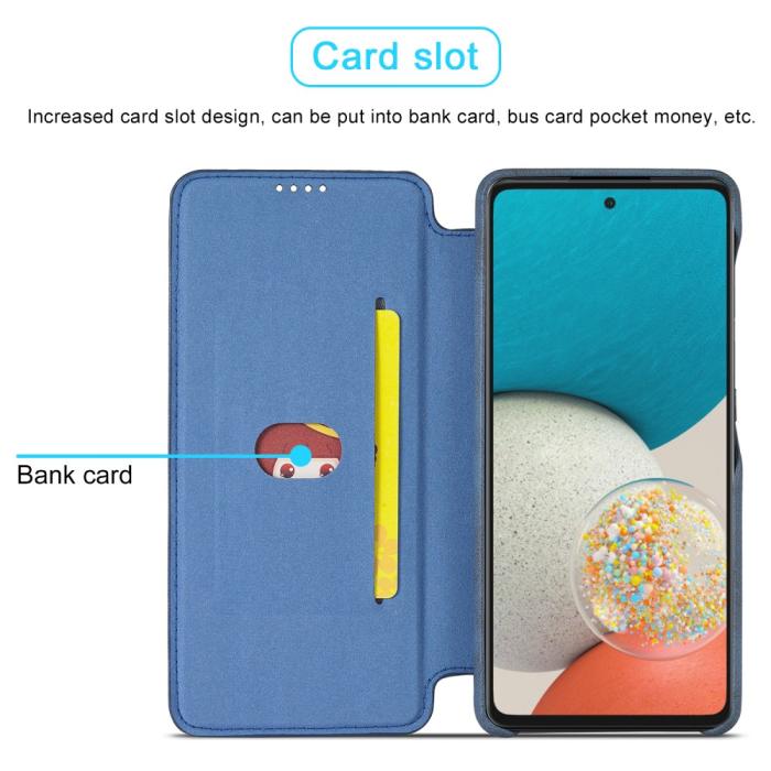 Bild 6, LC.IMEEKE LC.IMEEKE Samsung Galaxy A53 5G Fodral Retro Flip Blå - Teknikhallen.se
