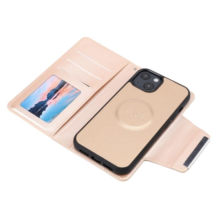Bild 4,  iPhone 14 Plus 2in1 Magnet Fodral Guld - Teknikhallen.se
