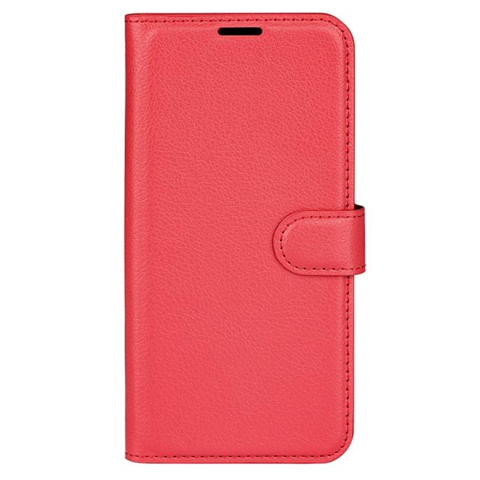 Bild 5,  Samsung Galaxy A15 5G Fodral Litchi Läder Röd - Teknikhallen.se