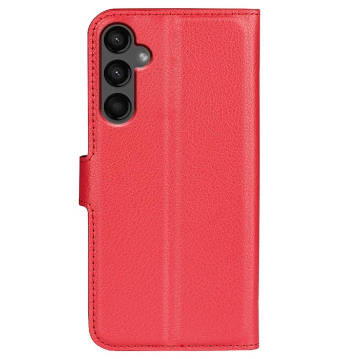Bild 6,  Samsung Galaxy A15 5G Fodral Litchi Läder Röd - Teknikhallen.se