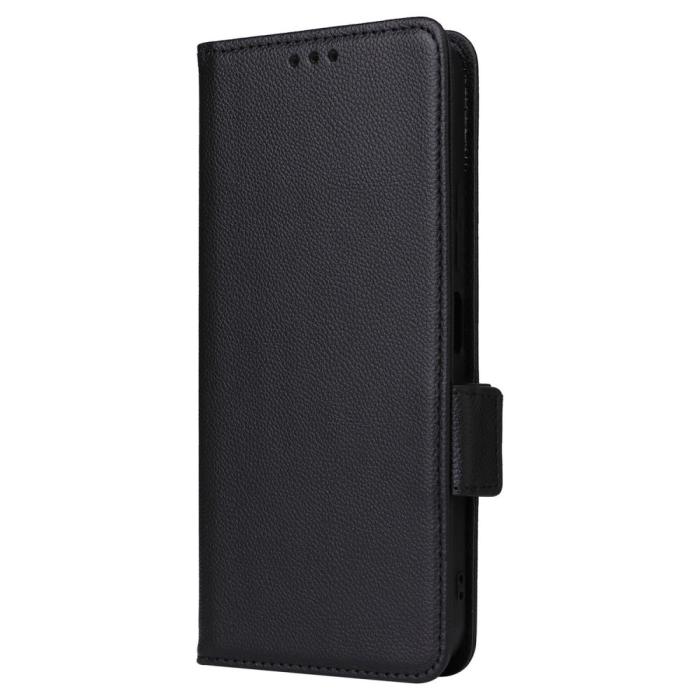 Bild 6,  Xiaomi Redmi 12 5G/4G Fodral Litchi Läder Svart - Teknikhallen.se