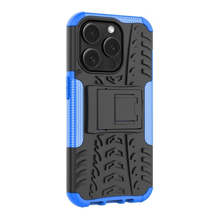 Bild 3,  iPhone 15 Pro Max Stöttåligt Skal med Stöd Blå - Teknikhallen.se