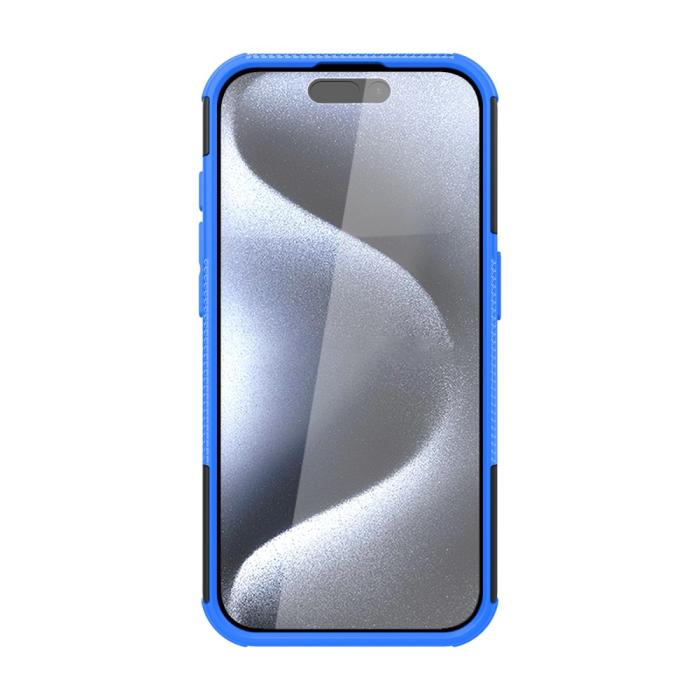Bild 4,  iPhone 15 Pro Max Stöttåligt Skal med Stöd Blå - Teknikhallen.se