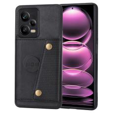  Xiaomi Redmi Note 12 Pro 5G Skal L&auml;der Med Kortfack Och Magnet - Teknikhallen.se