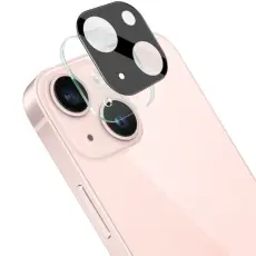 IMAK IMAK iPhone 15 / 15 Plus Linsskydd Akryl/H&auml;rdat Glas Svart - Teknikhallen.se