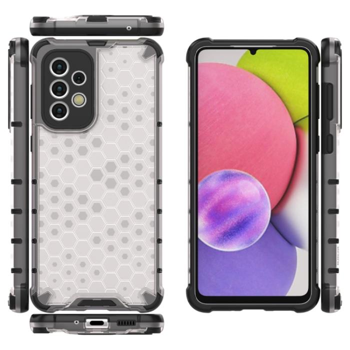 Bild 2,  Samsung Galaxy A33 5G Skal Hybrid Honeycomb Vit - Teknikhallen.se
