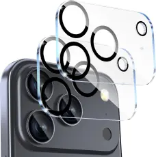  2-Pack iPhone 17 Pro Linsskydd I H&auml;rdat Glas - Teknikhallen.se