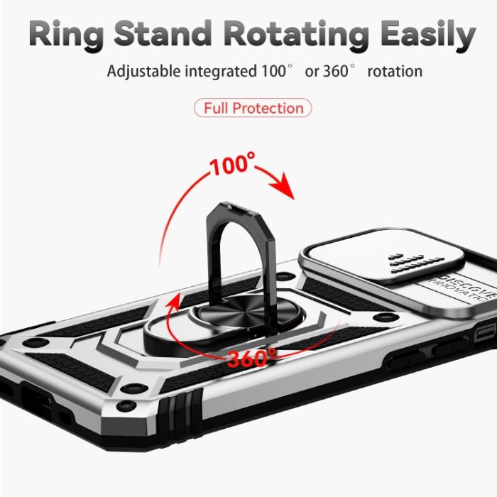 Bild 4,  iPhone 14 Plus Skal CamShield Hybrid Ring Silver - Teknikhallen.se