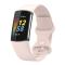  Fitbit Charge 6 / 5 Armband TPU (L) Ljus Rosa - Teknikhallen.se