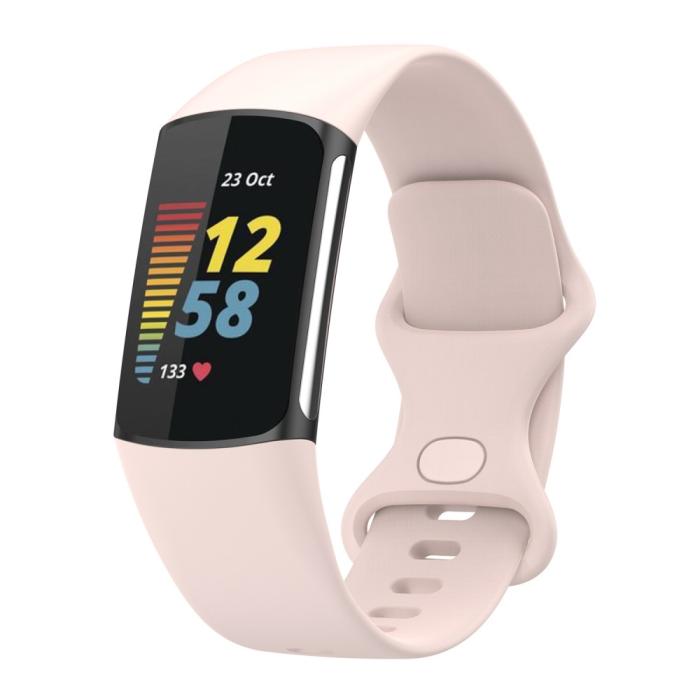 Bild 2,  Fitbit Charge 6 / 5 Armband TPU (L) Ljus Rosa - Teknikhallen.se