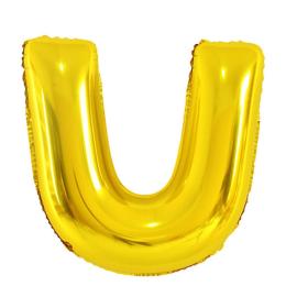  Bokstavsballong U 70 cm Guld - Teknikhallen.se