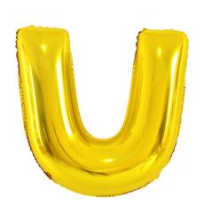  Bokstavsballong U 70 cm Guld - Teknikhallen.se