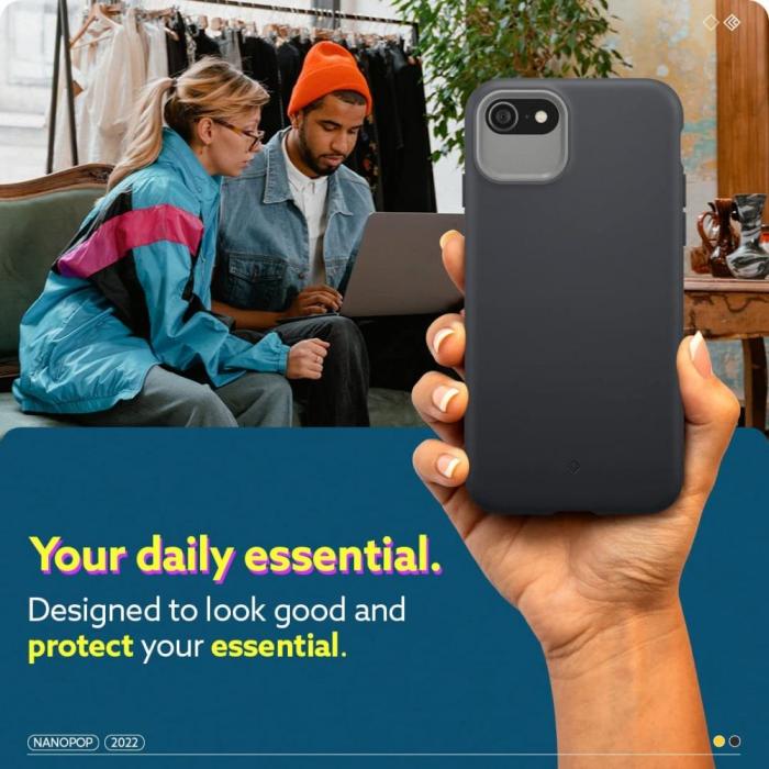 Bild 5, Spigen Spigen Caseology iPhone 7/8/SE Skal Nano Pop Svart Sesam - Teknikhallen.se