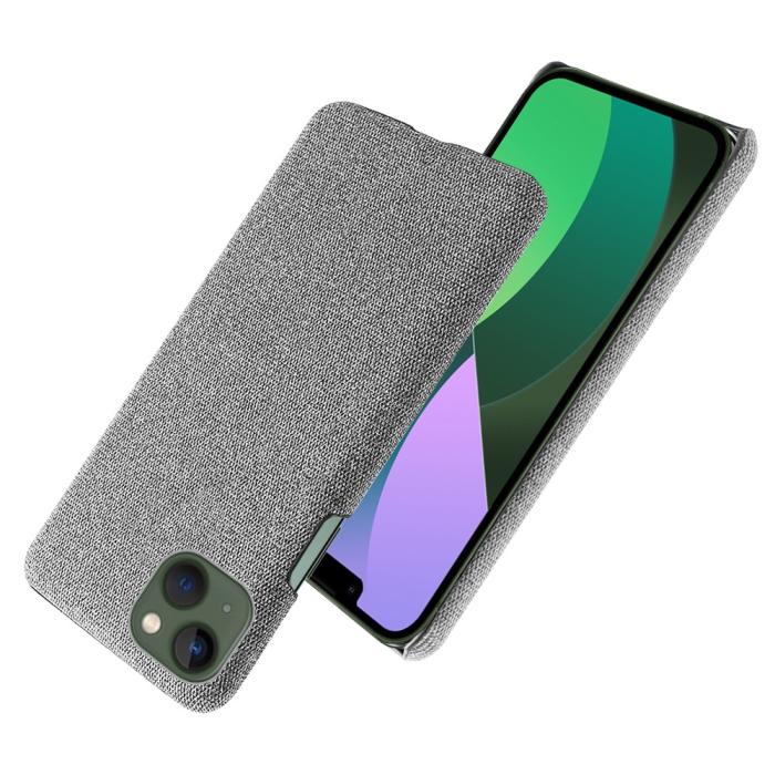 Bild 2,  iPhone 15 Plus Skal Tygbelagt Ljus Grå - Teknikhallen.se