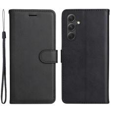  Samsung Galaxy A55 5G Fodral Solid L&auml;der Svart - Teknikhallen.se