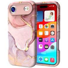  iPhone Air Skal Hybrid Med Marmor Tryck Rosa - Teknikhallen.se