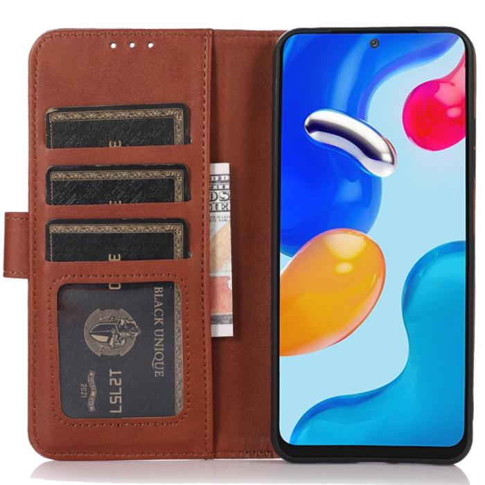 Bild 2,  Sony Xperia 10 V Fodral Läder Brun - Teknikhallen.se