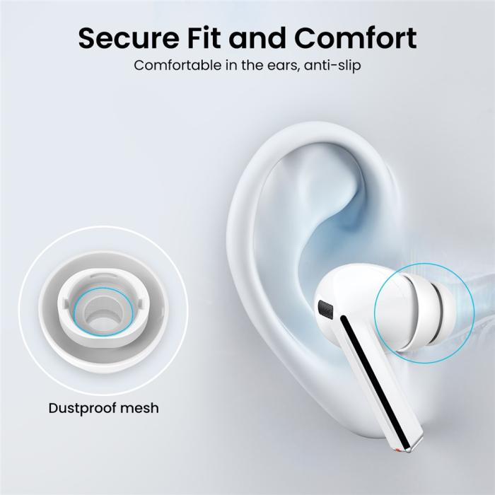 Bild 3, AHASTYLE AHASTYLE 3-PACK Öronpluggar För Galaxy Buds 3 Pro Vit - Teknikhallen.se