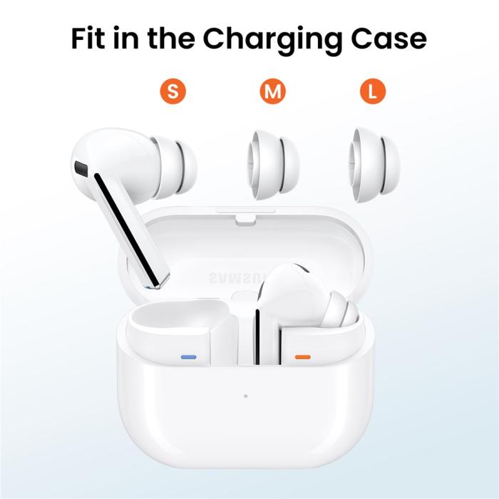 Bild 4, AHASTYLE AHASTYLE 3-PACK Öronpluggar För Galaxy Buds 3 Pro Vit - Teknikhallen.se