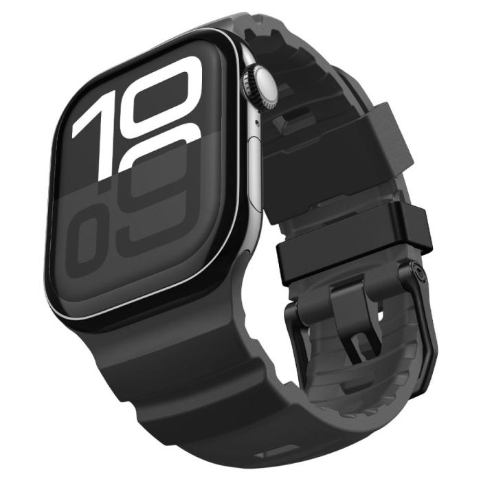 Bild 5, Spigen Spigen Apple Watch 42/44/45/46/49 mm Klockarmband Svart - Teknikhallen.se