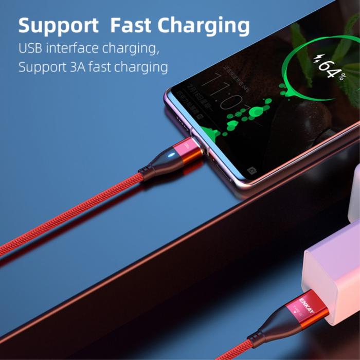 Bild 6, ENKAY ENKAY 2 m 6in1 PD 100W USB-C/USB-A - USB-C/Lightning/MicroUSB - Teknikhallen.se