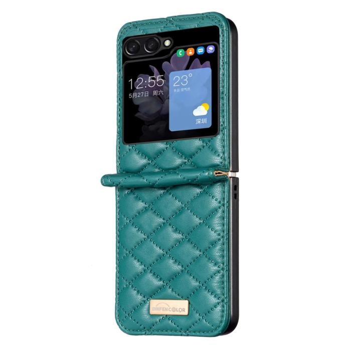 Bild 2, BINFEN BINFEN Galaxy Z Flip 5 Skal Diamond Textur Grön - Teknikhallen.se