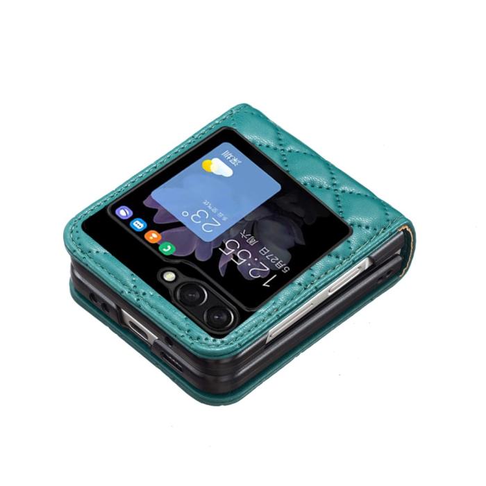 Bild 3, BINFEN BINFEN Galaxy Z Flip 5 Skal Diamond Textur Grön - Teknikhallen.se