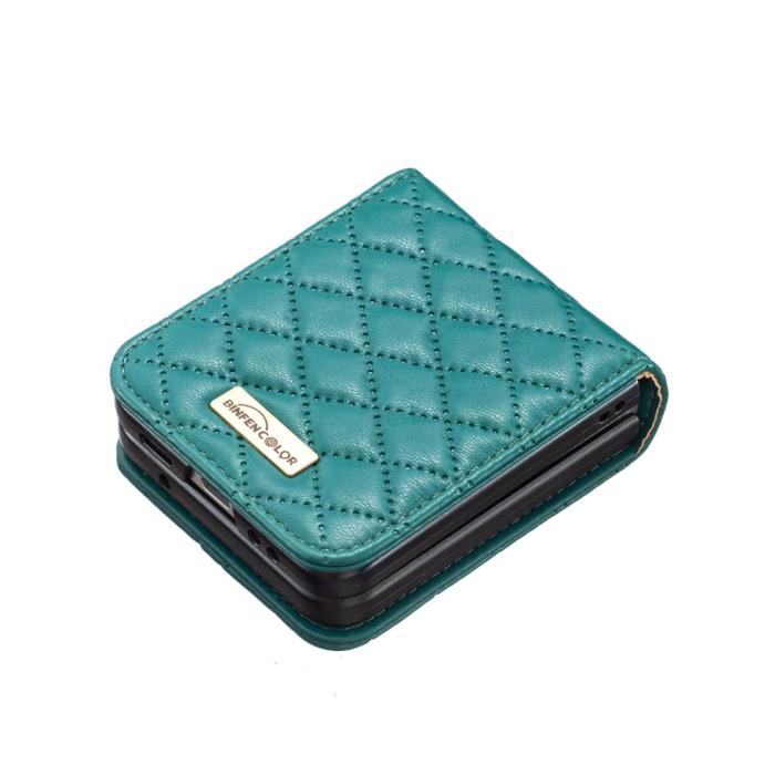Bild 4, BINFEN BINFEN Galaxy Z Flip 5 Skal Diamond Textur Grön - Teknikhallen.se