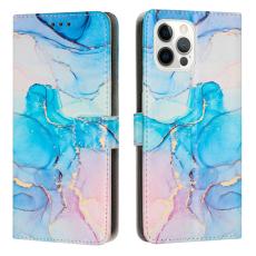  iPhone 15 Pro Fodral Marmor L&auml;der Rosa/Gr&ouml;n - Teknikhallen.se