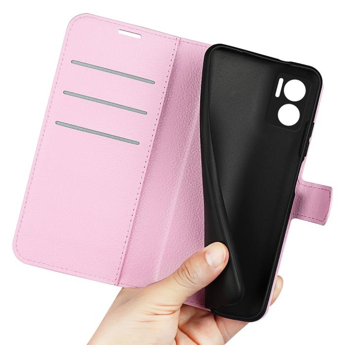 Bild 4,  Xiaomi Redmi 10 5G Fodral Litchi Läder Ljus Rosa - Teknikhallen.se