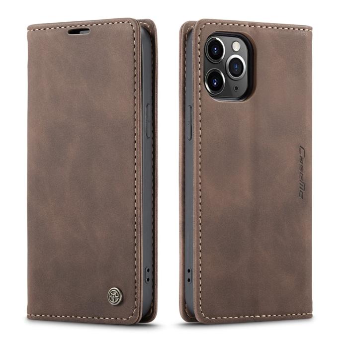 Bild 2, CASEME iPhone 12 Pro Max - CASEME Vintage Flip Fodral - Brun - Teknikhallen.se