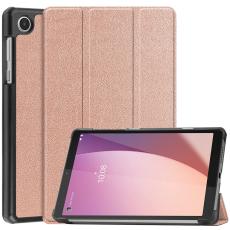  Lenovo Tab M8 (Gen 4) Fodral Tri-Fold L&auml;der Ros&eacute;guld - Teknikhallen.se