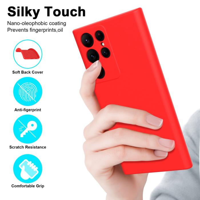 Bild 4,  Samsung Galaxy S23 Ultra Skal Gummerat TPU Svart - Teknikhallen.se