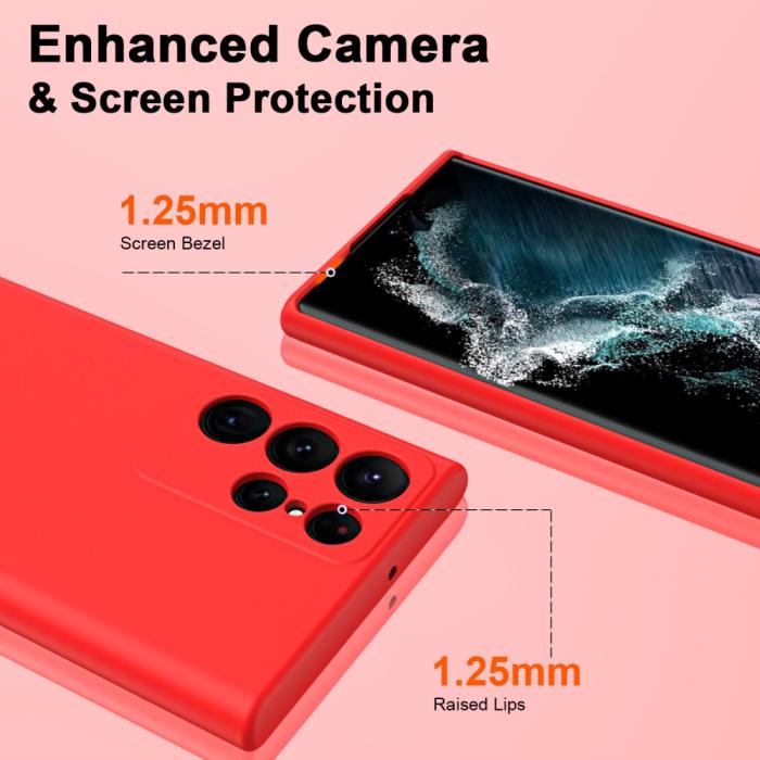 Bild 6,  Samsung Galaxy S23 Ultra Skal Gummerat TPU Svart - Teknikhallen.se