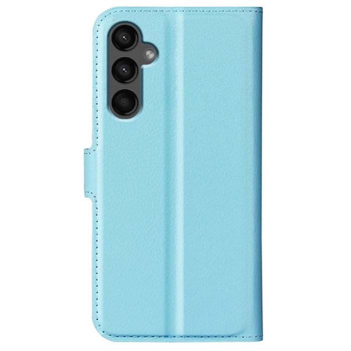 Bild 6,  Samsung Galaxy A15 5G Fodral Litchi Läder Ljus Blå - Teknikhallen.se