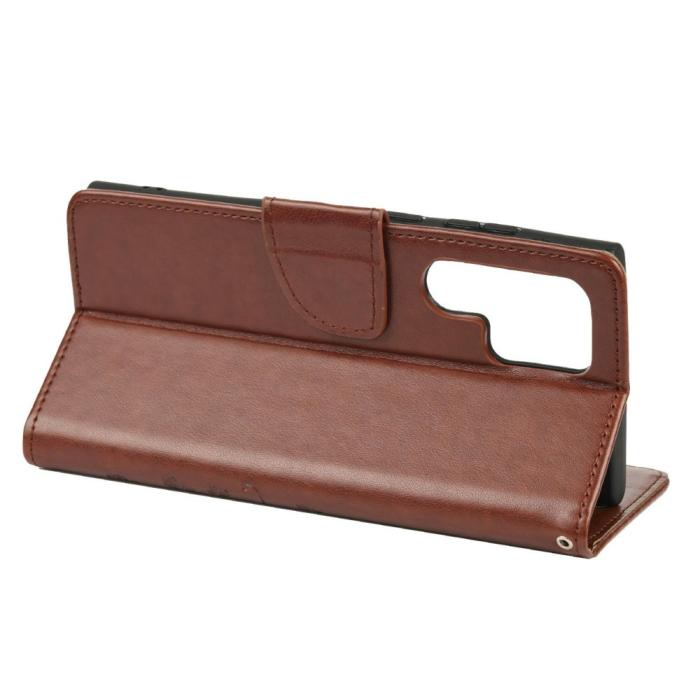 Bild 6,  Samsung Galaxy S22 Ultra Fodral Tryckta Fjärilar Brun - Teknikhallen.se